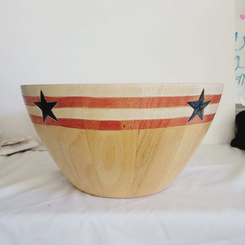 Wooden bowl clay art 1999